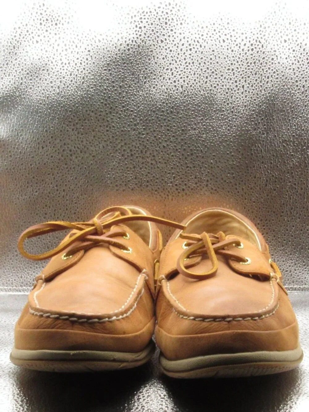 Sperry Gold Cup Brown Cymbal Two-Eye Boat Shoes Size 10.5 W Full-Grain Leather